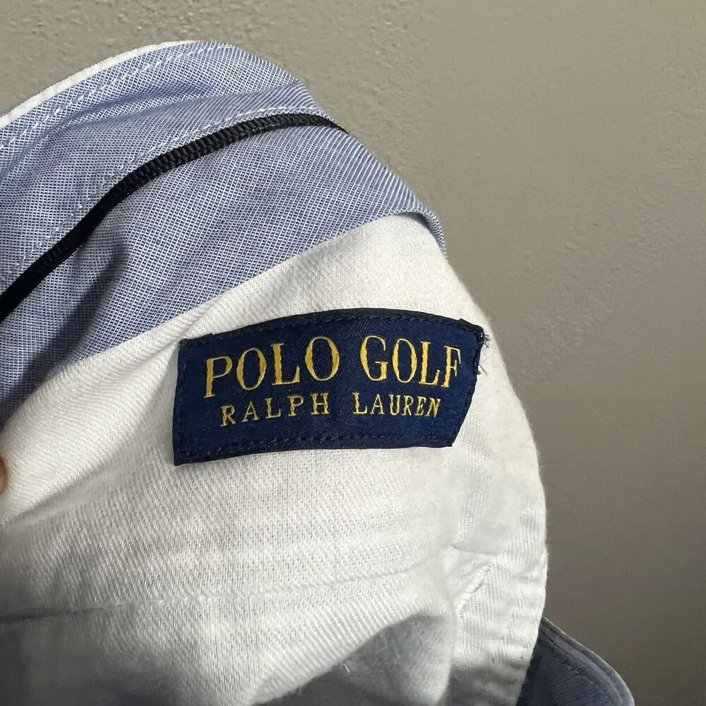Polo Ralph Lauren Shorts Mens 36 Blue White Stripe Seersucker Casual